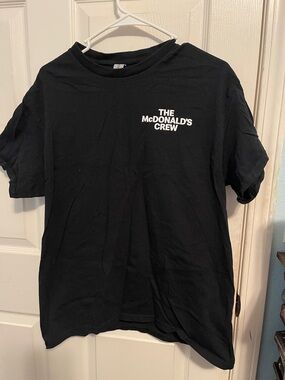 McDonald's Black Crewneck Short-Sleeve Tee with White Chest Logo